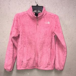 The North Face Full Zip Sherpa Soft Fleece Fuzzy Jacket GUC Girls L 14/16